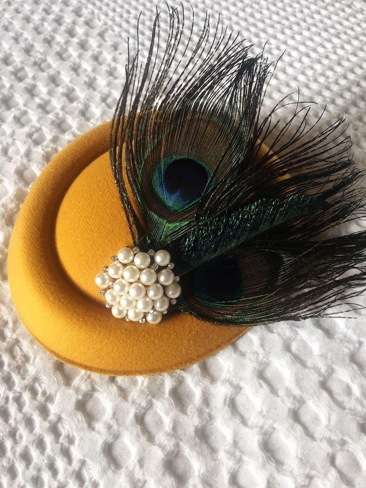 Mustard yellow Vintage Crochet 1930's cocktail day dress size UK 10 US 6