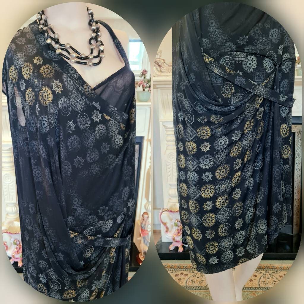Art Deco ombre gold silver 1920's vintage flapper evening dress by Balenciaga size UK 8 10 US 4 6