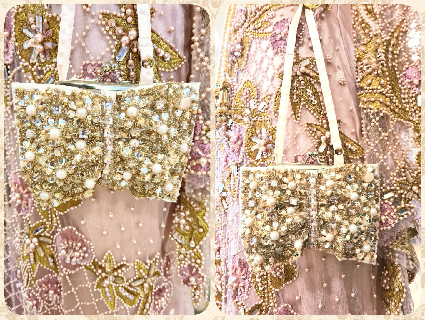 Flapper evening bag 1920 encrusted with jewels bag vintage beaded bag gold beaded sequinned bag Art Deco evening bag purse