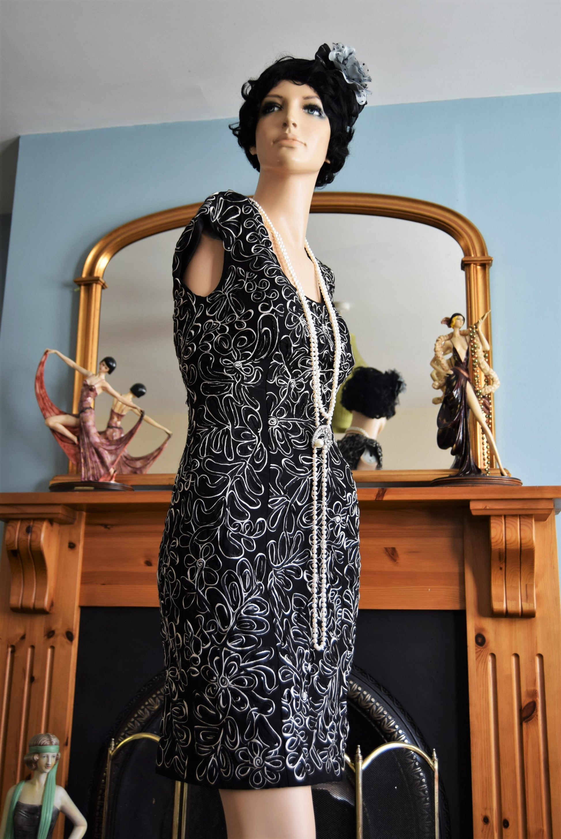 silver flapper dress uk 1920s Fringe & Sequin Flapper Dress