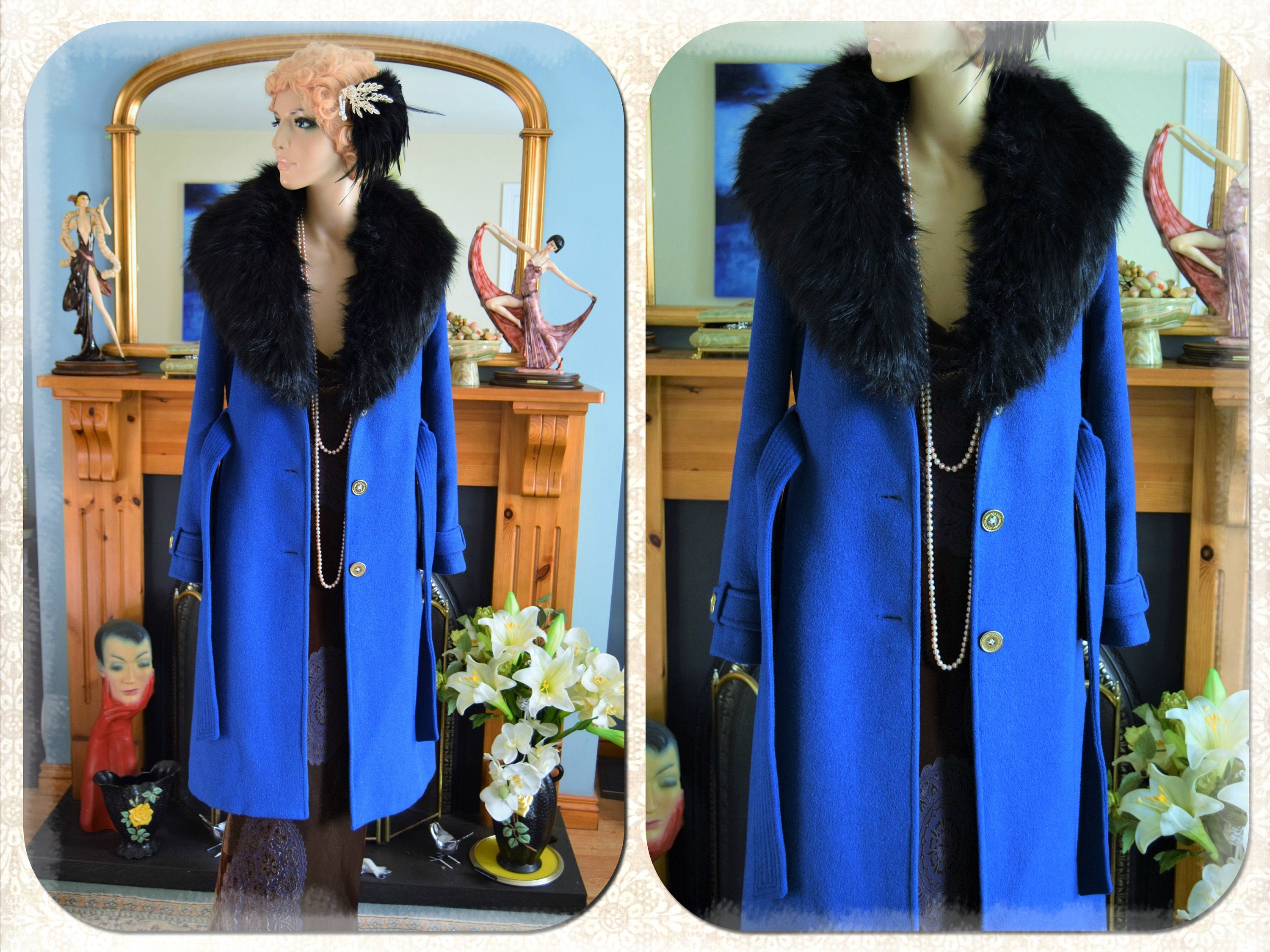 Art Deco coat flapper coat 1920s coat vintage original biba Art deco 1 CrimsonQueens