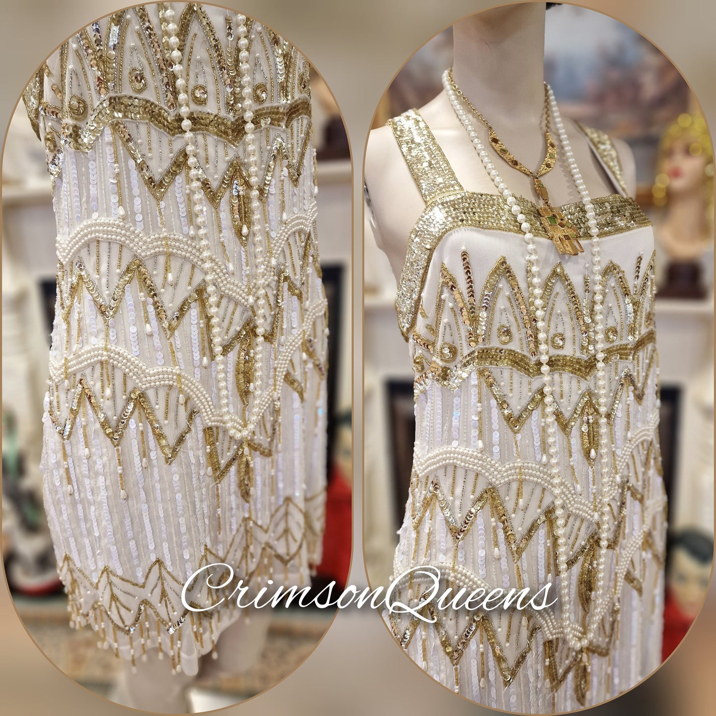 1920s flapper dress all silk dress Great Gatsby dress 1920s beaded embellishef sequinned dress vintage beaded dress UK 10 US 6